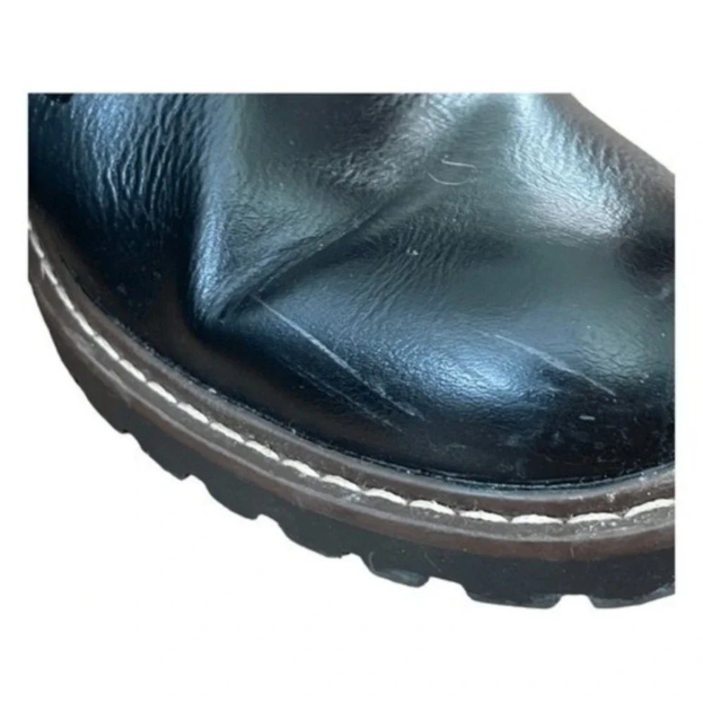 Sonoma‎ Goods For Life Garner Boots Black Faux Leather Lug Sole 8.5